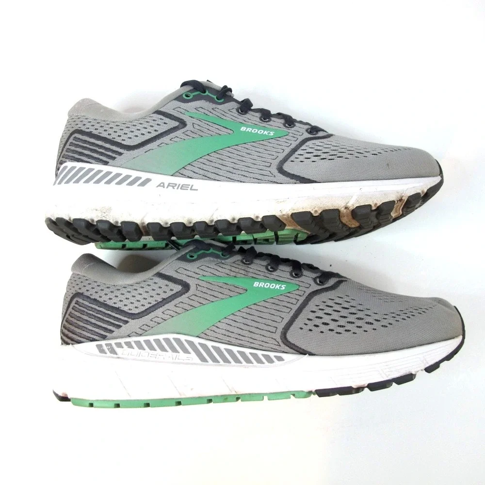 Brooks Ariel 20 Running Shoes‎ Alloy/Blackened Pearl/Green Women's Size 9.5 B